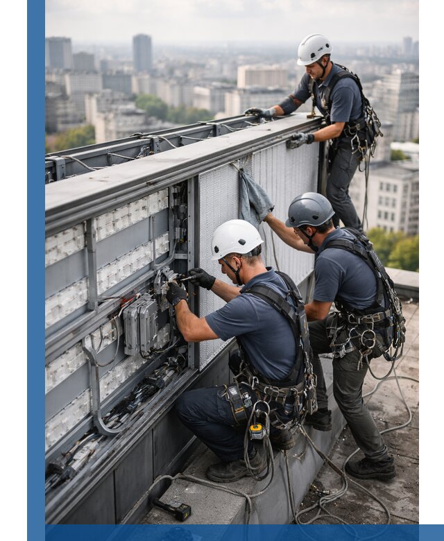 Профессиональное обслуживание крышной рекламы в Осинниках под ключ