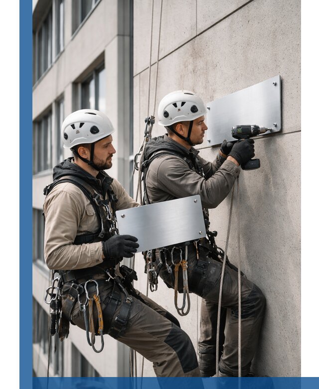 Монтаж табличек и указателей в Осинниках для зданий и сооружений