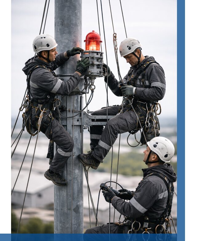 Монтаж заградительных огней в Осинниках от 8713 р. | ВЫСОТНИК-Снн