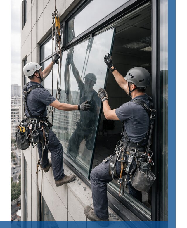 Замена стеклопакетов на высоте в Осинниках от 5638 р. | ВЫСОТНИК-Снн