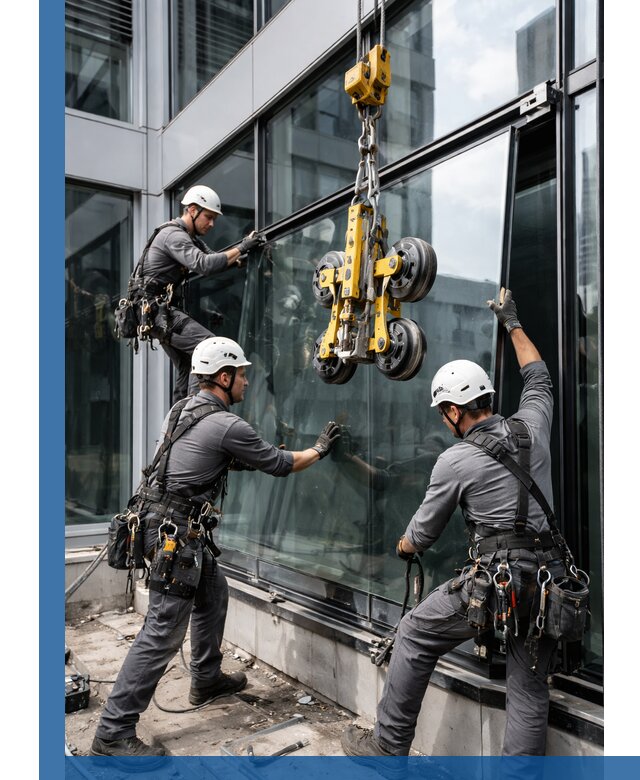 Структурное остекление фасадов в Осинниках монтаж и обслуживание