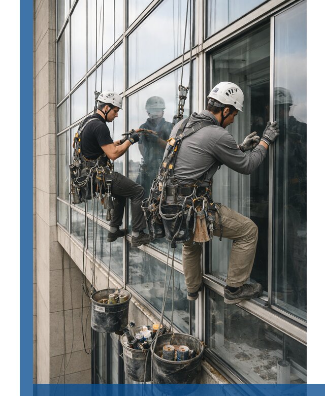 Ремонт витражных конструкций и фасадного остекления в Осинниках