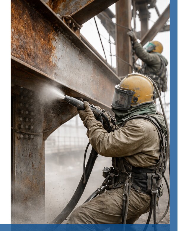 Пескоструйная очистка металлоконструкций в Осинниках по 615 р. ВЫСОТНИК-Снн