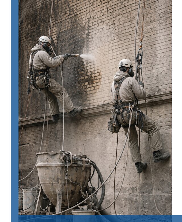 Пескоструйная очистка фасадов в Осинниках профессионально