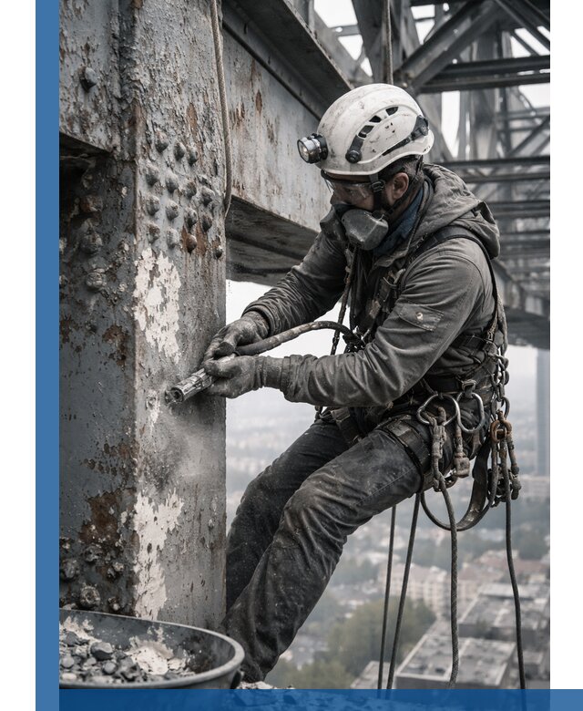 Удаление старой краски с металлических конструкций в Осинниках