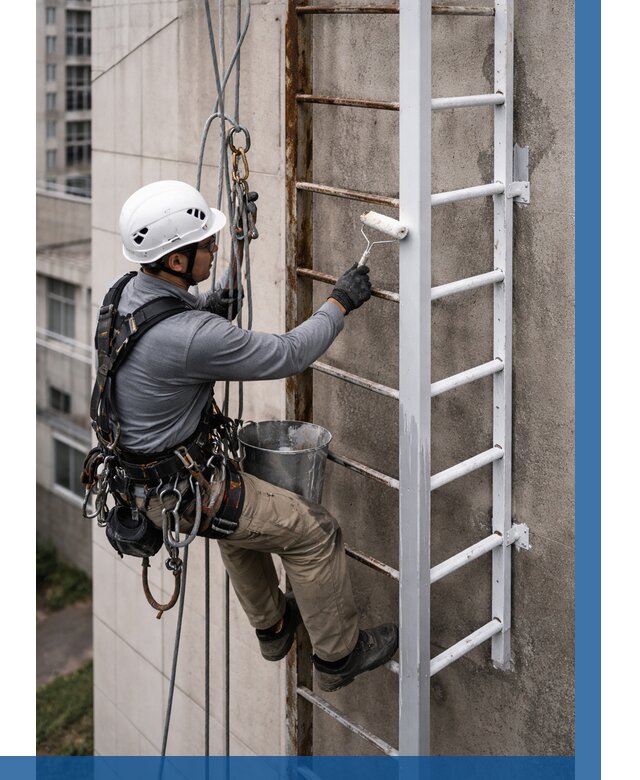 Покраска пожарных лестниц в Осинниках от 4613 р. | ВЫСОТНИК-Снн