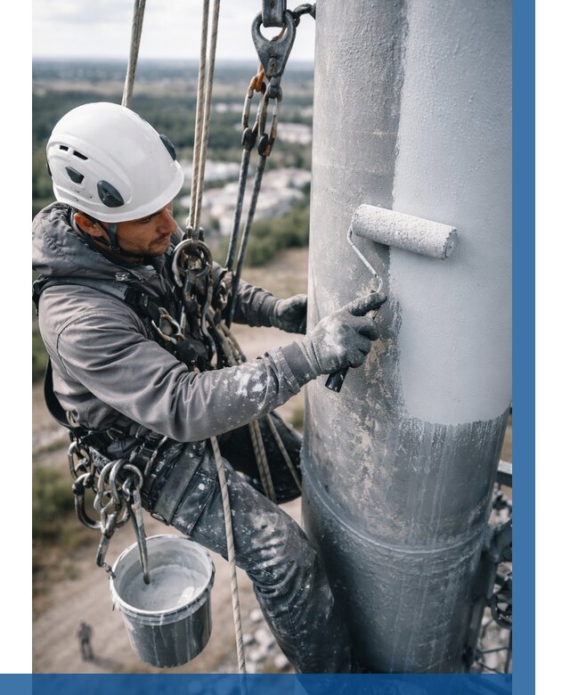 Покраска мачт связи под ключ в Осинниках от 871 р. | ВЫСОТНИК-Снн