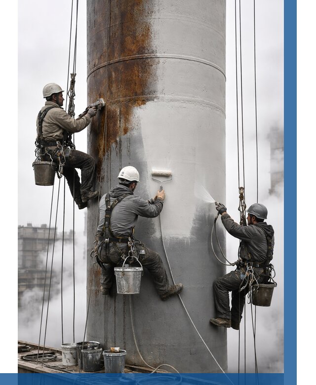 Покраска дымовых труб в Осинниках от 8713 р. | ВЫСОТНИК-Снн