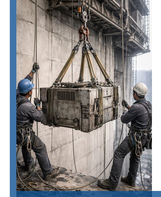 Такелажные работы на высоте, подъем и монтаж грузов в Осинниках