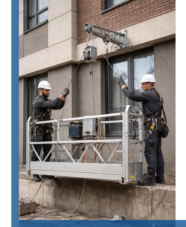 Монтаж и подъем фасадной люльки в Осинниках с гарантией безопасности