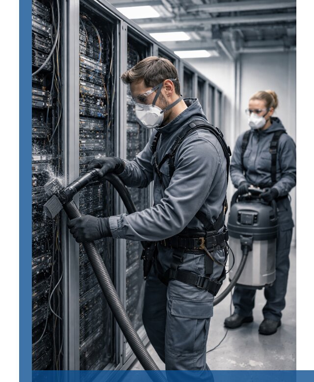 Обеспыливание серверной комнаты в Осинниках, профессиональная очистка