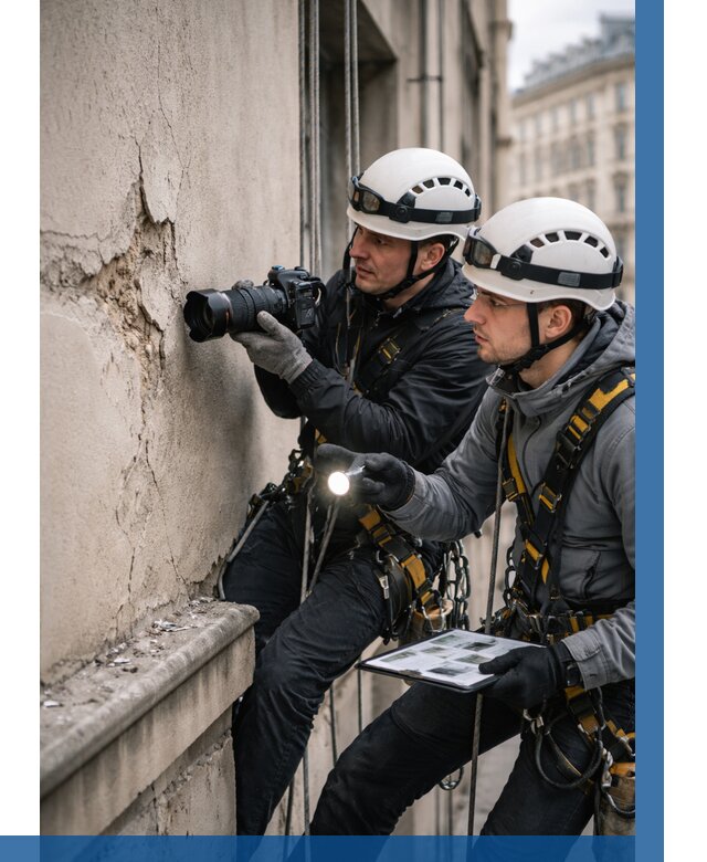 Фотофиксация дефектов фасада в Осинниках от 4613 р. | ВЫСОТНИК-Снн