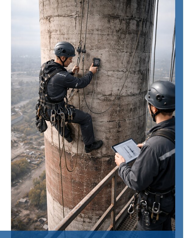 Обследование дымовой трубы в Осинниках от 8201 р. | ВЫСОТНИК-Снн
